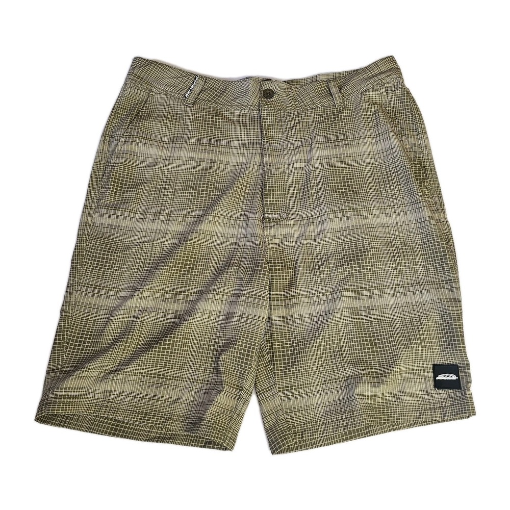 Pipeline Mens Shorts Size 36 Breathable‎ Pockets Soft Stretchy Golf Green Plaid